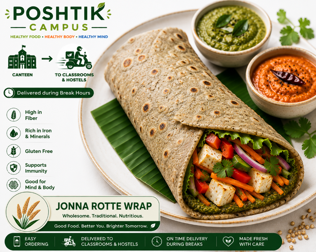 Jonna rotte wrap — millet wrap from Telangana